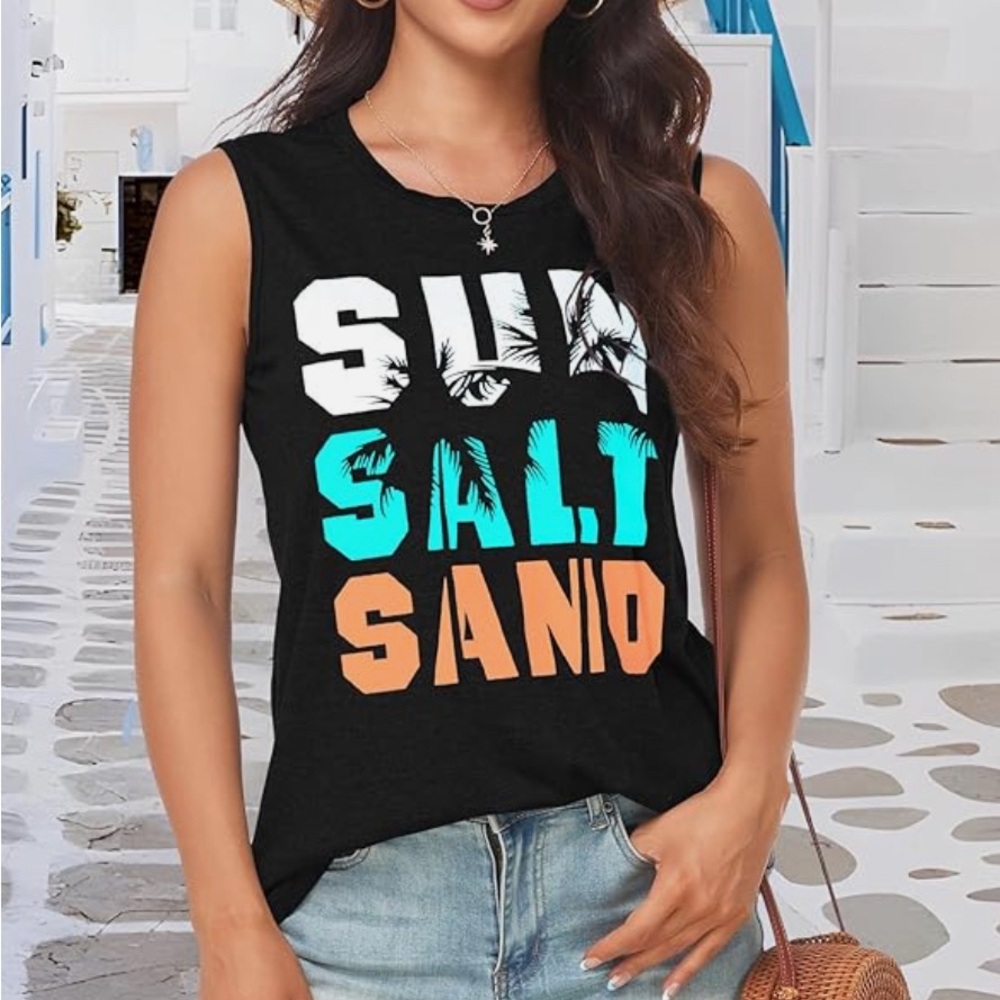 Tank tops (Sun Salt Sand) Black